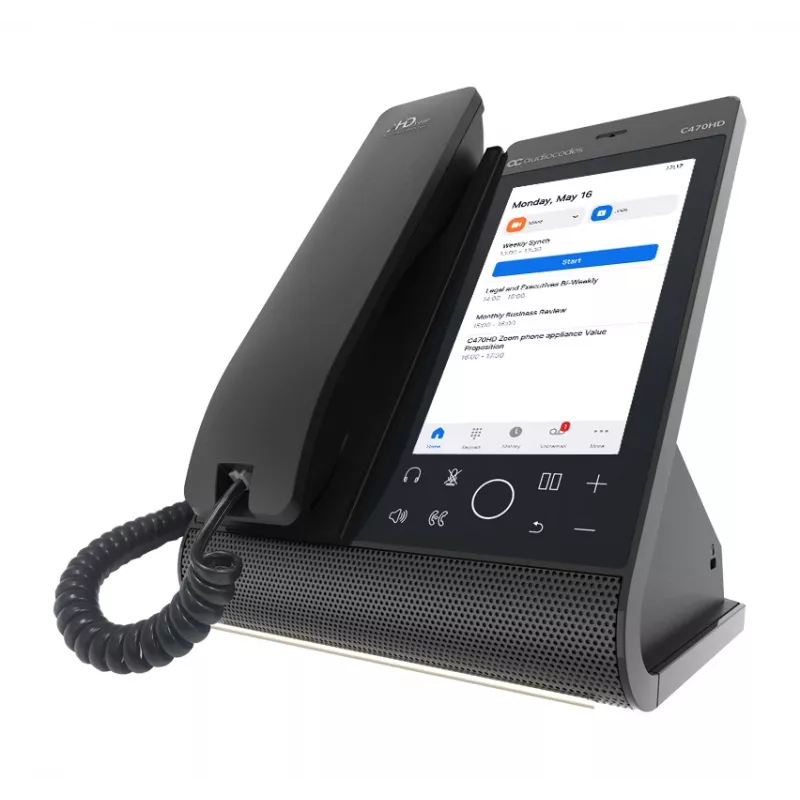 AudioCodes Teams C470HD TEAMS-C470HD-DBW Total Touch telefono IP, PoE, GbE, Bluetooth, 14 cm (5,5 pollici) 720 x 1280, USB, nero