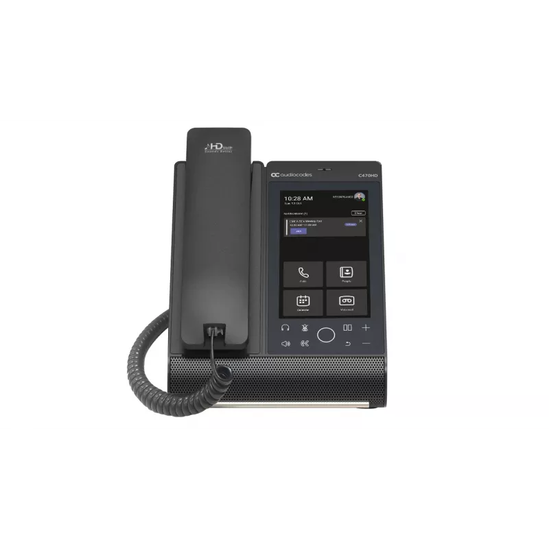 AudioCodes Teams C470HD TEAMS-C470HD-DBW Total Touch telefono IP, PoE, GbE, Bluetooth, 14 cm (5,5 pollici) 720 x 1280, USB, nero