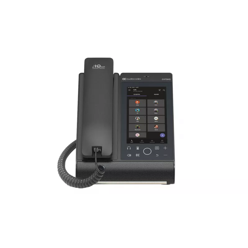 AudioCodes Teams C470HD TEAMS-C470HD-DBW Total Touch telefono IP, PoE, GbE, Bluetooth, 14 cm (5,5 pollici) 720 x 1280, USB, nero