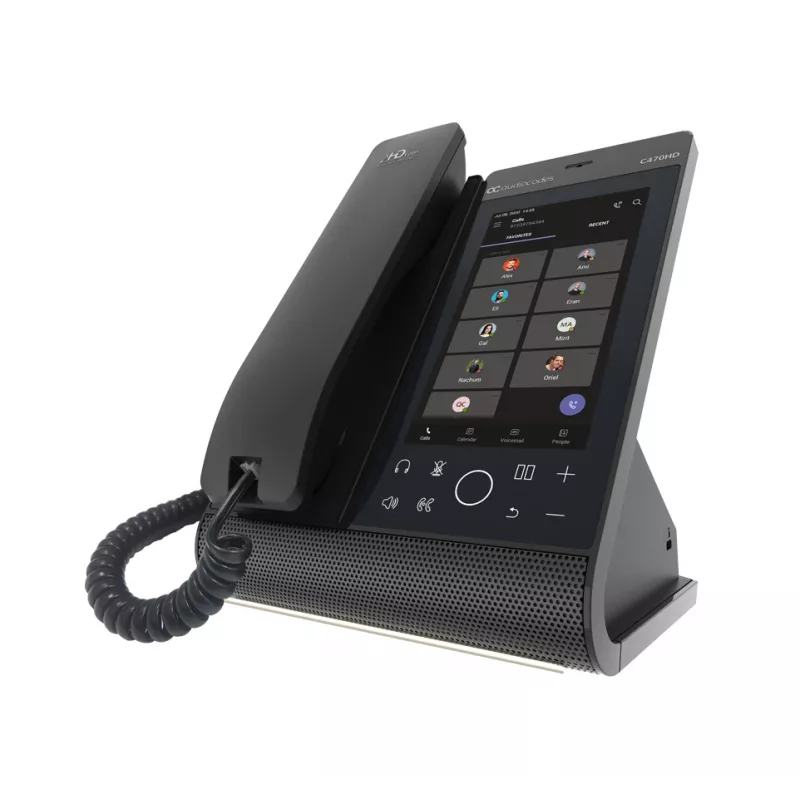 AudioCodes Teams C470HD TEAMS-C470HD-DBW Total Touch telefono IP, PoE, GbE, Bluetooth, 14 cm (5,5 pollici) 720 x 1280, USB, nero