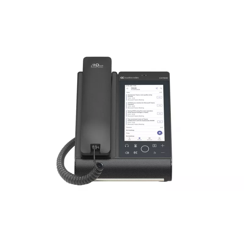 AudioCodes Teams C470HD TEAMS-C470HD-DBW Total Touch telefono IP, PoE, GbE, Bluetooth, 14 cm (5,5 pollici) 720 x 1280, USB, nero