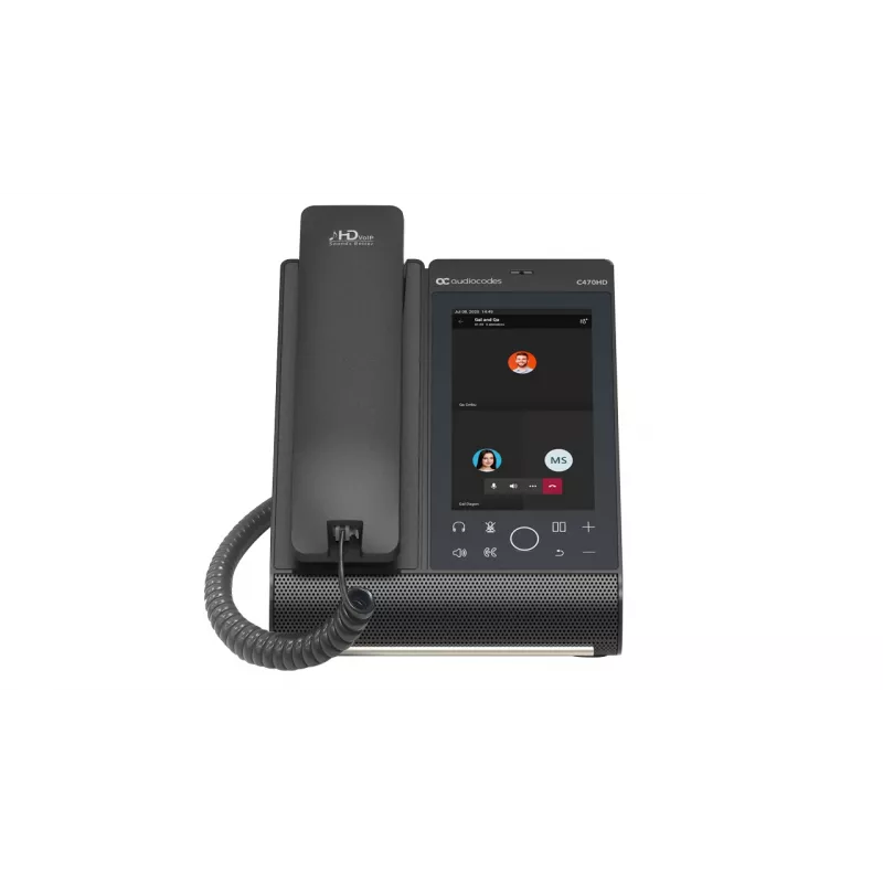 AudioCodes Teams C470HD TEAMS-C470HD-DBW Total Touch telefono IP, PoE, GbE, Bluetooth, 14 cm (5,5 pollici) 720 x 1280, USB, nero