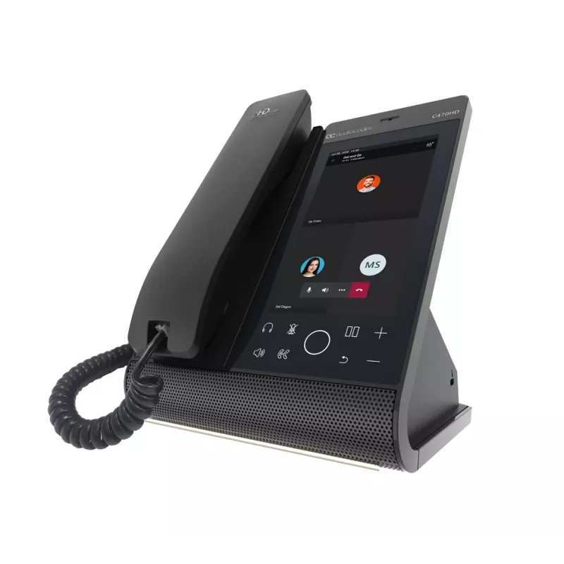 AudioCodes Teams C470HD TEAMS-C470HD-DBW Total Touch telefono IP, PoE, GbE, Bluetooth, 14 cm (5,5 pollici) 720 x 1280, USB, nero