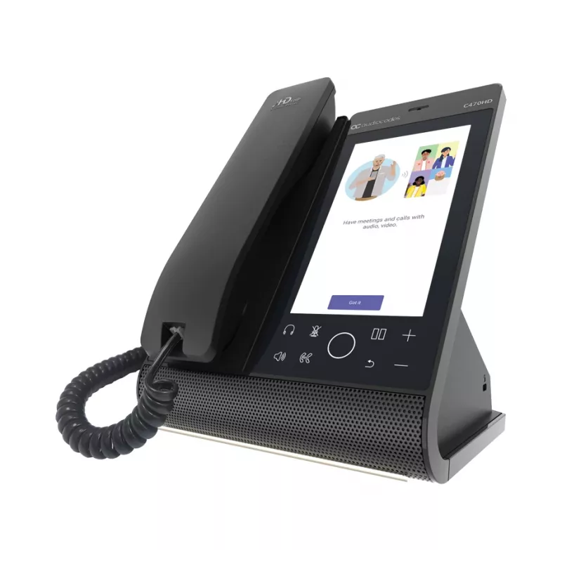 IP-telefono AudioCodes Teams C470HD PoE GbE cornetta con filo Android