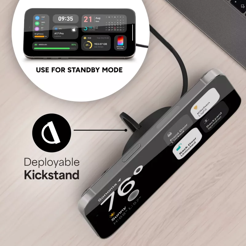 mophie Caricatore magnetico Qi2 smartphone nero USB ricarica wireless ricarica rapida per interni