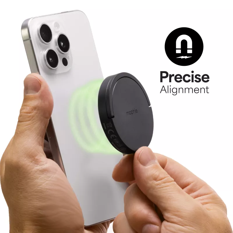 mophie Caricatore magnetico Qi2 smartphone nero USB ricarica wireless ricarica rapida per interni