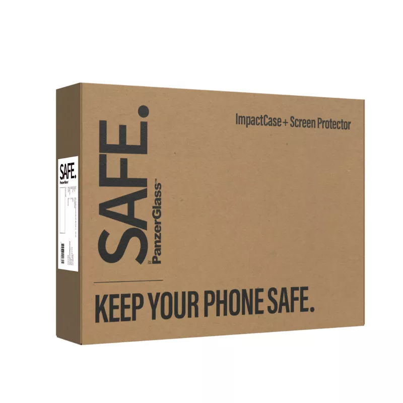protezione schermo bundle 2-in-1 PanzerGlass SAFE. per Samsung Galaxy S24 — vetro temperato + retro TPU, trasparente, 50 pezzi