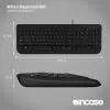 Tastiera cablata full-size Incase Designed by Microsoft Wired 600 — USB, QWERTY, inglese UK, nero