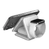 j5create Qi2 3-in-1 Magnetic Travel Wireless Charging Station per interni USB ricarica rapida bianco