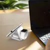 j5create Qi2 3-in-1 Magnetic Travel Wireless Charging Station per interni USB ricarica rapida bianco