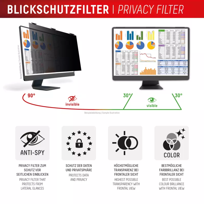 Filtro privacy a 2 vie Displex PRIVACY SAFE 21,5