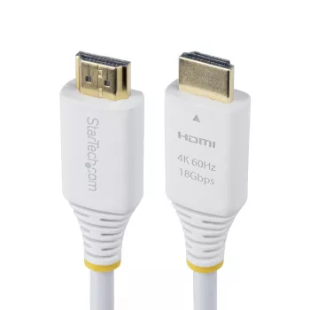 StarTech.com cavo HDMI High Speed certificato da 1,8 m (6 ft), 4K 60 Hz, HDR10, UHD HDMI 2.0, per TV/monitor/display, bianco