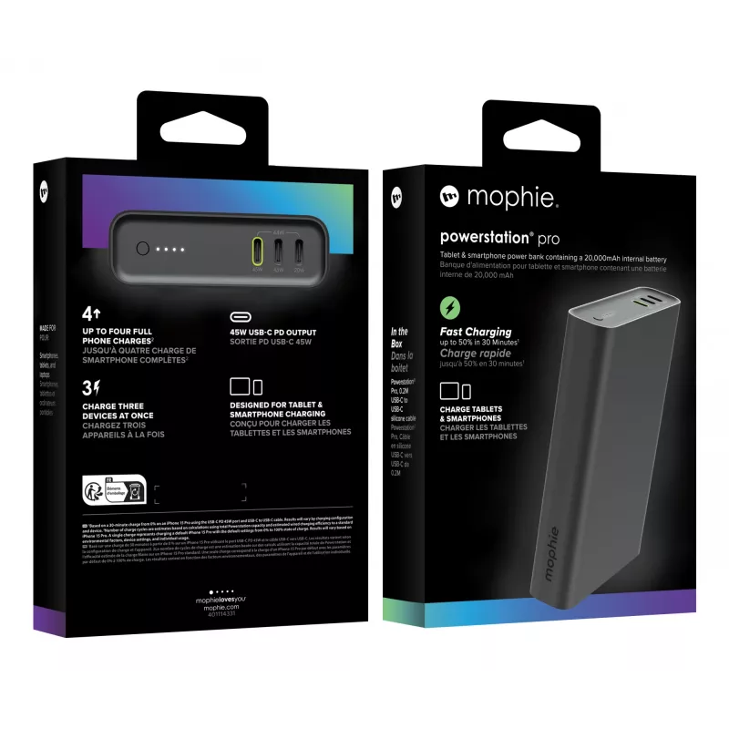 mophie Powerstation Pro 20000 mAh nero