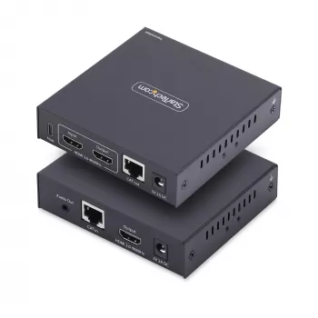 StarTech.com extender KVM HDMI su rete IP, 4K 60Hz, driverless, HDMI e USB su Ethernet/CAT6, AVoIP, kit trasmettitore e ricevitore, include kit di montaggio