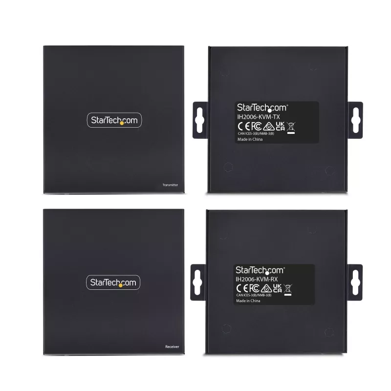 StarTech.com extender KVM HDMI su rete IP, 4K 60Hz, driverless, HDMI e USB su Ethernet/CAT6, AVoIP, kit trasmettitore e ricevitore, include kit di montaggio