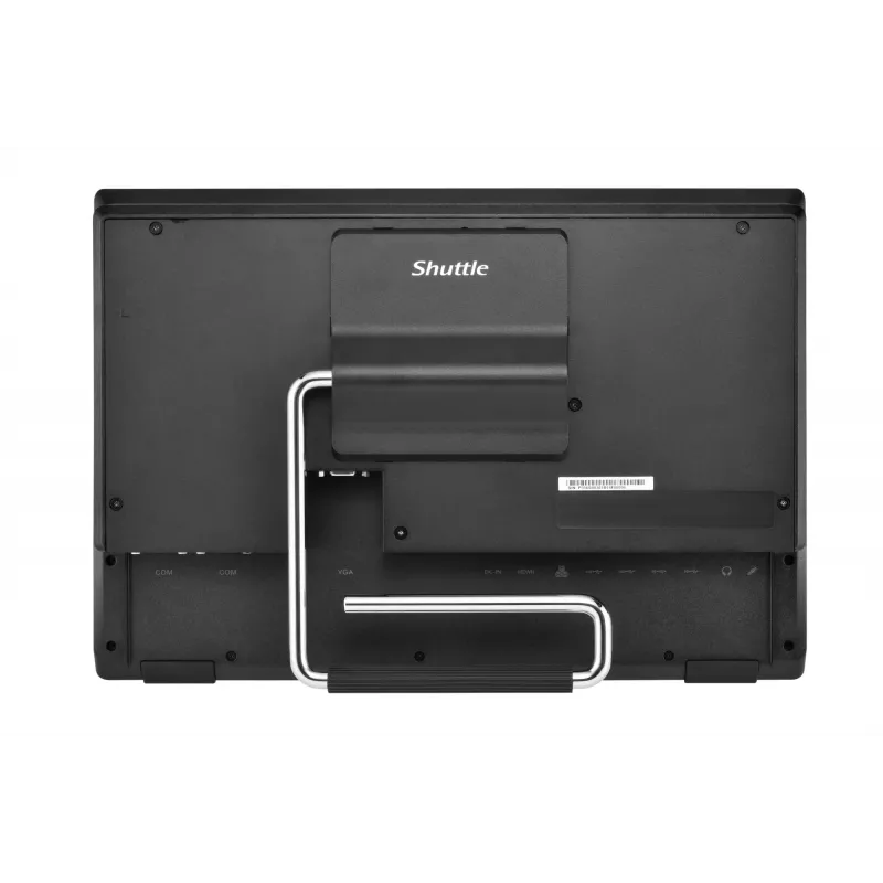 Shuttle P55U barebone tutto in uno, touch screen da 15,6 pollici, Celeron 7305, WLAN, HDMI, 2x COM, 90 W, nero