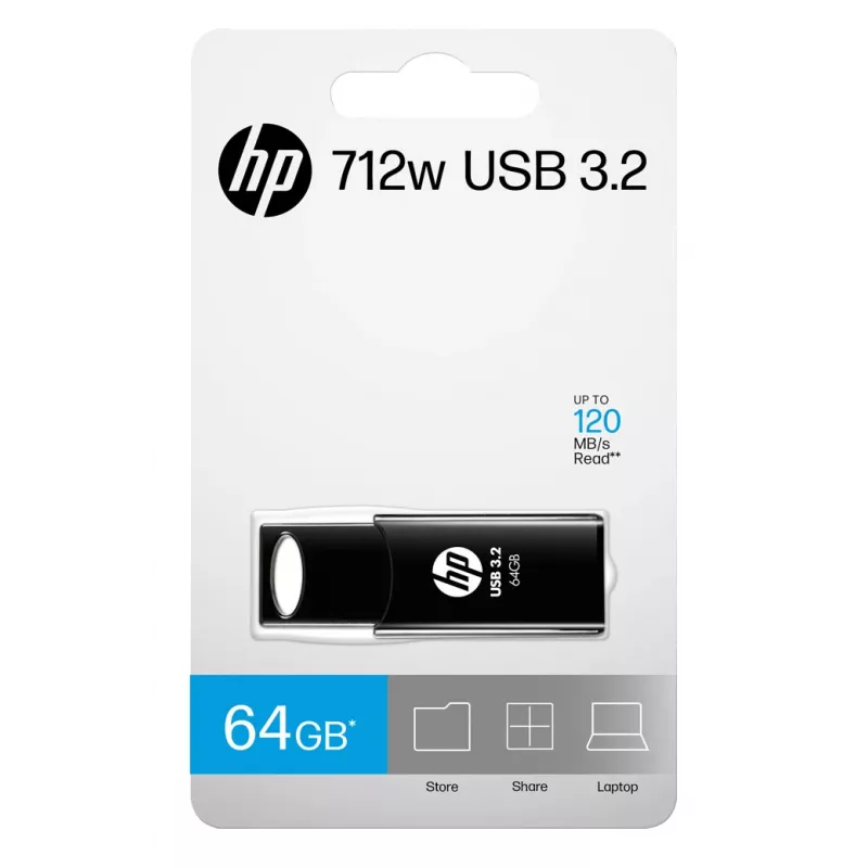 Chiavetta USB HP 712w 64 GB USB Type-A 3.2 Gen 1 (3.1 Gen 1) nero