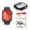 Protezione per display PanzerGlass Displex 10H per Apple Watch SE3/SE2/SE (44mm) – full body, IP68, a clip, nero opaco