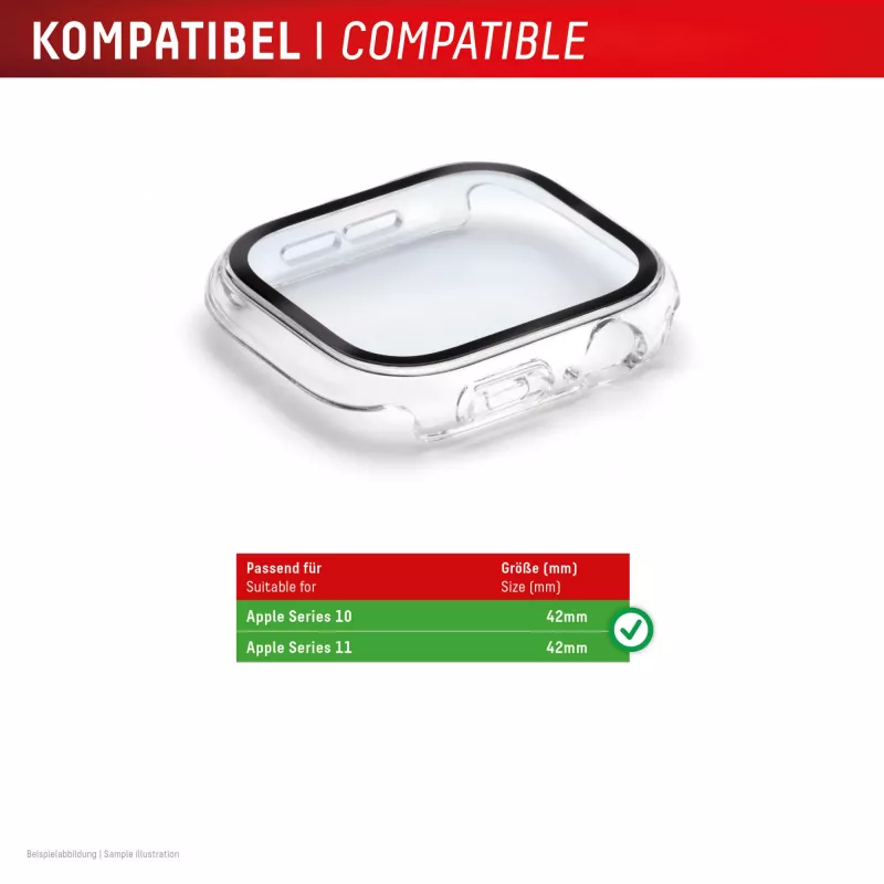 Full Body Protector e.v.i. DISPLEX Apple Series 10 42mm trasparente — pellicola protettiva a tutta superficie per Apple Watch Series 10 42mm