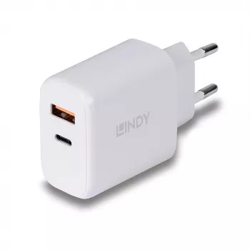 Caricabatterie mobile Lindy 73424 universale bianco AC ricarica rapida per interni