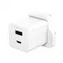 Caricabatterie PanzerGlass empower™ by ® Turbo 35W incl. USB-C + USB-A | spina UK | bianco argento