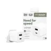 Caricabatterie PanzerGlass empower™ by ® Turbo 35W incl. USB-C + USB-A | spina UK | bianco argento