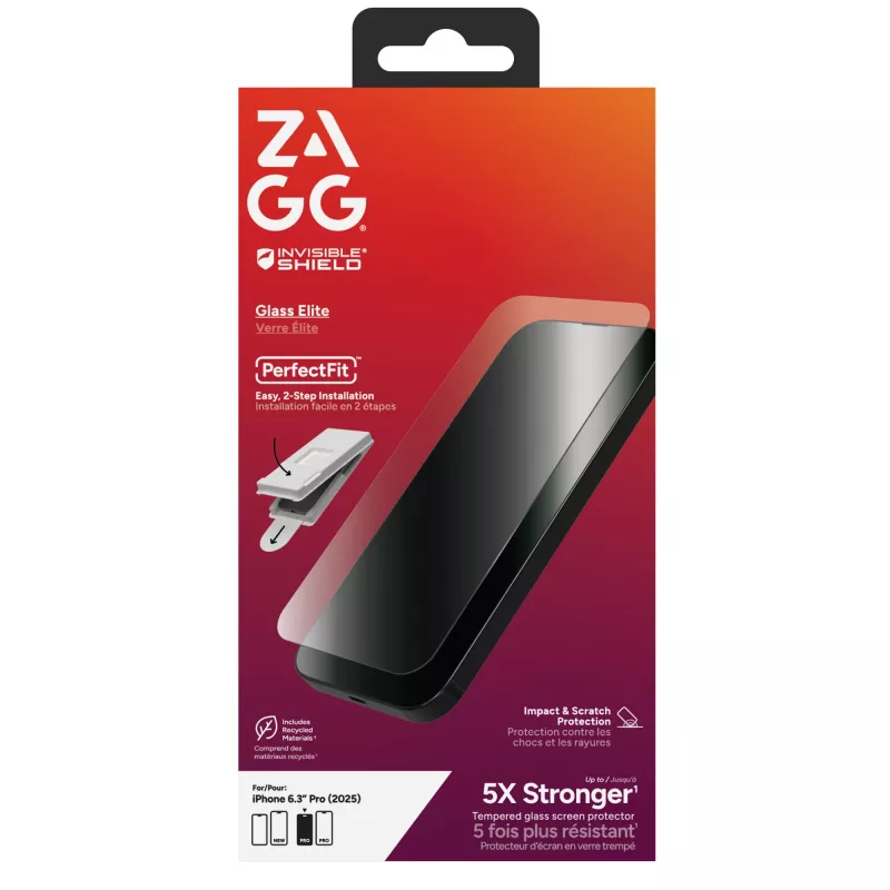 Pellicola in vetro temperato InvisibleShield Glass Elite per Apple iPhone 17 Pro