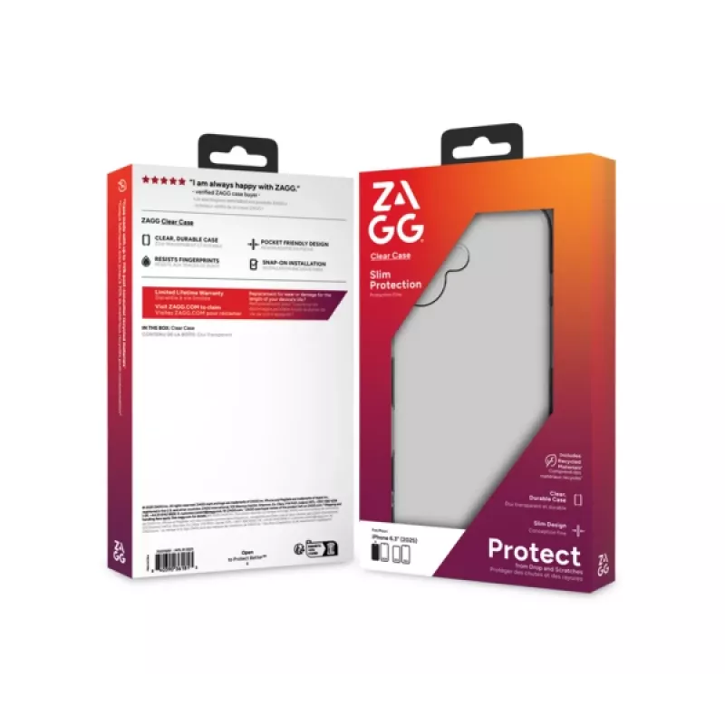ZAGG 702319251 custodia trasparente per Apple iPhone 17, TPU, trasparente