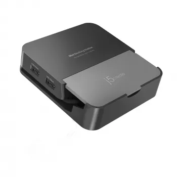 Docking station per dispositivi mobili j5 create JCD624-N USB Type-C per iPhone 16/15 e serie Samsung Galaxy, 100×250×28,5 mm, 238 g, nero/grigio