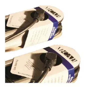 Prolunga di alimentazione M-Cab POW0001 2m 6 prese AC per interni nero argento