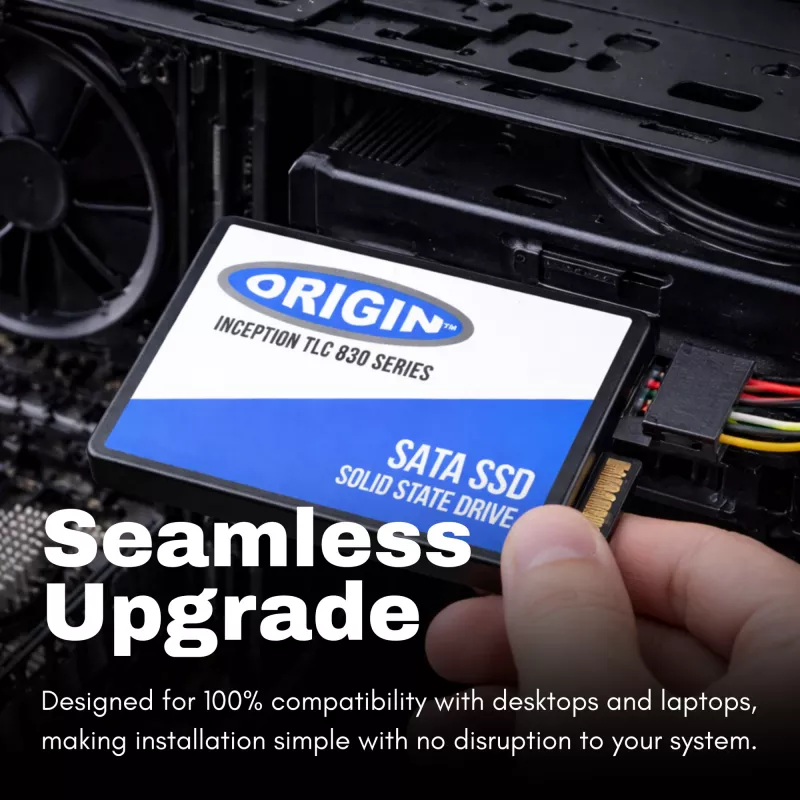 Origin Storage OTLC5123DSATA/2.5 Inception TLC830 Series SSD, 512 GB, 2,5 pollici, SATA III 6 Gbit/s, 3D TLC, 7 mm