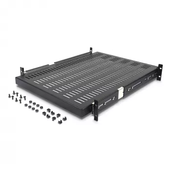 Ripiano scorrevole per rack server StarTech.com 2U - profondità di montaggio regolabile da 20 a 30 pollici - ventilato - 50 lb - ripiano universale heavy duty per rack 19