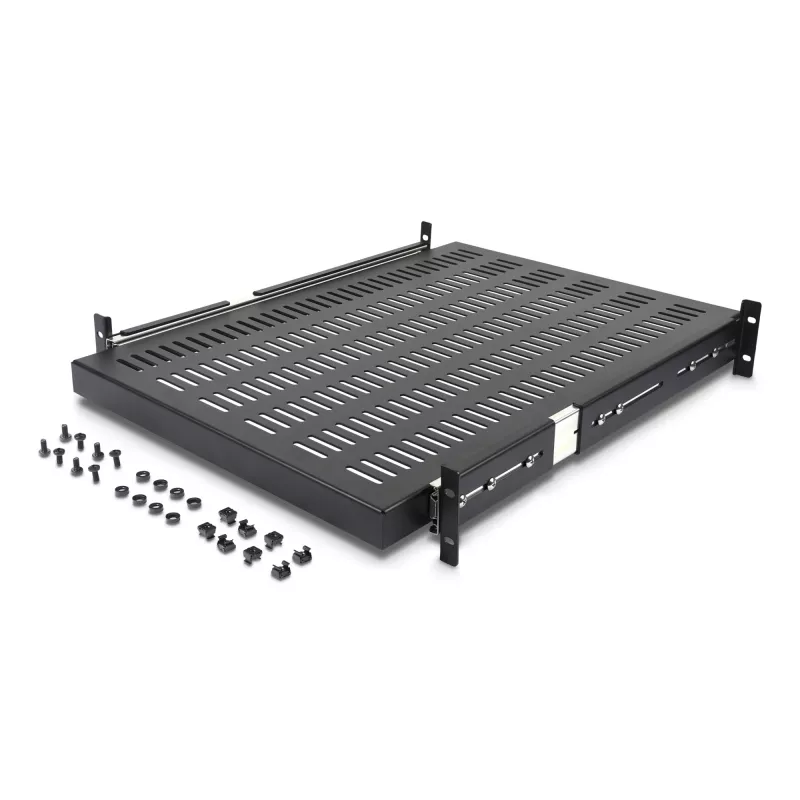 Ripiano scorrevole per rack server StarTech.com 2U - profondità di montaggio regolabile da 20 a 30 pollici - ventilato - 50 lb - ripiano universale heavy duty per rack 19