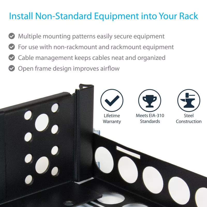 Guide rack universali per server StarTech.com 2U fisse da 19 pollici con profondità regolabile