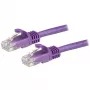 StarTech.com cavo Ethernet CAT6 da 15 m - viola CAT 6 Gigabit Ethernet filo -250MHz 100W PoE RJ45 UTP cavo di rete/patch senza linguetta con scarico di trazione testato singolarmente