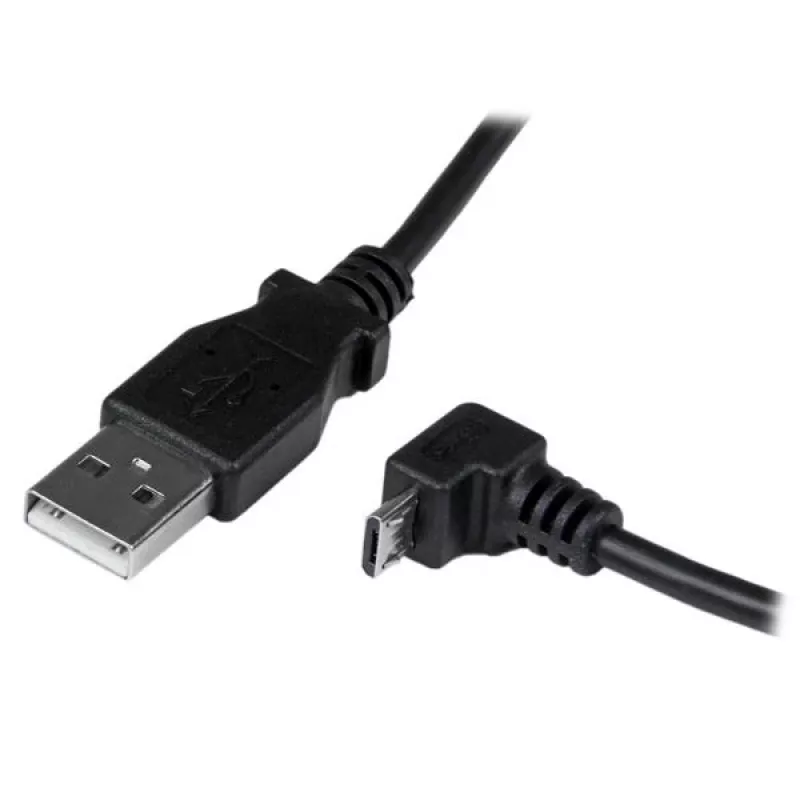 Cavo Micro-USB StarTech.com 2 m - A a Micro-B angolato, 2 m, USB A, Micro-USB B, USB 2.0, 0,48 Gbit/s, nero