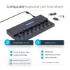 StarTech.com Duplicatore e cancellatore autonomo di chiavette USB 1 a 15, copiatore multiplo di unità flash USB, copia di sistema, file e intera unità a 1,5 GB/min, cancellazione singola e a 3 passaggi, display LCD – TAA