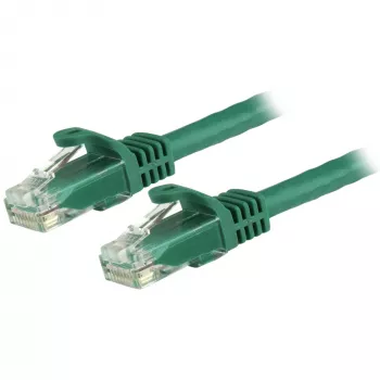 StarTech.com cavo Ethernet CAT6 da 1,5 m – verde CAT 6 Gigabit Ethernet cavo – 250 MHz 100W PoE RJ45 UTP cavo di rete/patch, sicuro con linguetta con scarico di trazione, testato singolarmente
