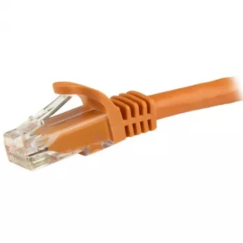 Cavo Ethernet CAT6 StarTech.com 1,5 m – cavo Gigabit Ethernet CAT 6 arancione – 250 MHz 100 W PoE RJ45 UTP per rete/patch senza linguette con scarico di trazione, testato singolarmente