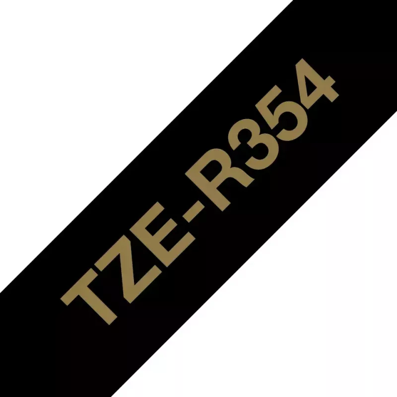 Etichetta per etichettatrice Brother TZE-R354 oro su nero