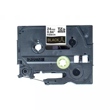 Etichetta per etichettatrice Brother TZE-R354 oro su nero