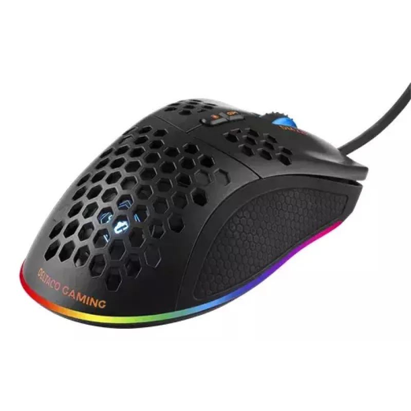 Mouse da gaming Deltaco DM210 cavo ultrasottile RGB nero