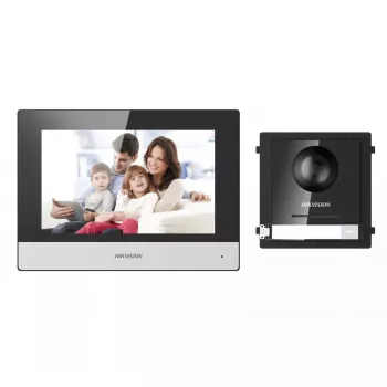 Videocitofono Hikvision DS-KIS602 2 MP 7 pollici nero grigio