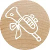 Timbro tondo Colop 165226 timbro in legno 3 cm diametro