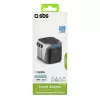 Alimentatore per dispositivi mobili SBS Mobile TEADAPT2USBUNI — nero/argento, adattatore USB