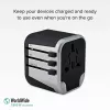 Alimentatore per dispositivi mobili SBS Mobile TEADAPT2USBUNI — nero/argento, adattatore USB