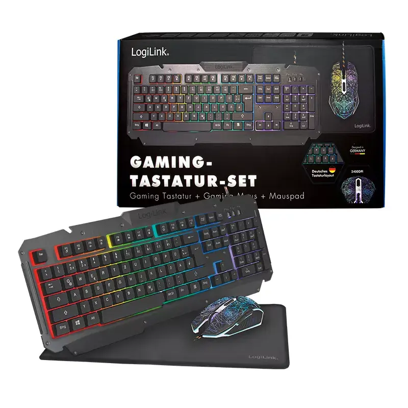 Tastiera gaming con mouse LogiLink ID0185