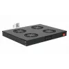Equip ventole di raffreddamento 19', 1U, 4 ventole, RAL9005 nero