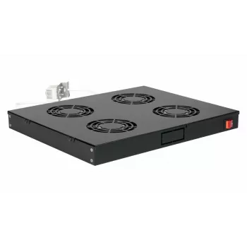 Equip ventole di raffreddamento 19', 1U, 4 ventole, RAL9005 nero