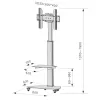 Techly supporto a pavimento con carrello TV LCD/LED/Plasma 37-70 pollici bianco